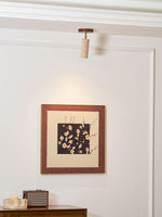 Solis Stone Spotlight in Travertine and Walnut Wood