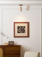 Solis Stone Spotlight in Travertine and Walnut Wood