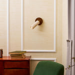 Solis Stone Spotlight in Travertine and Walnut Wood