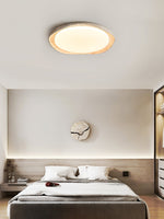 Solis Ceiling Light in Yellow Travertine – Modern Flush Mount LED