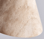 Solis Cone Travertine Pendant Light – Natural Stone Hanging Lamp
