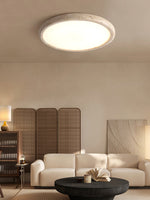 Solis Horizon Ceiling Light in Yellow Travertine | Modern Flush Mount LED
