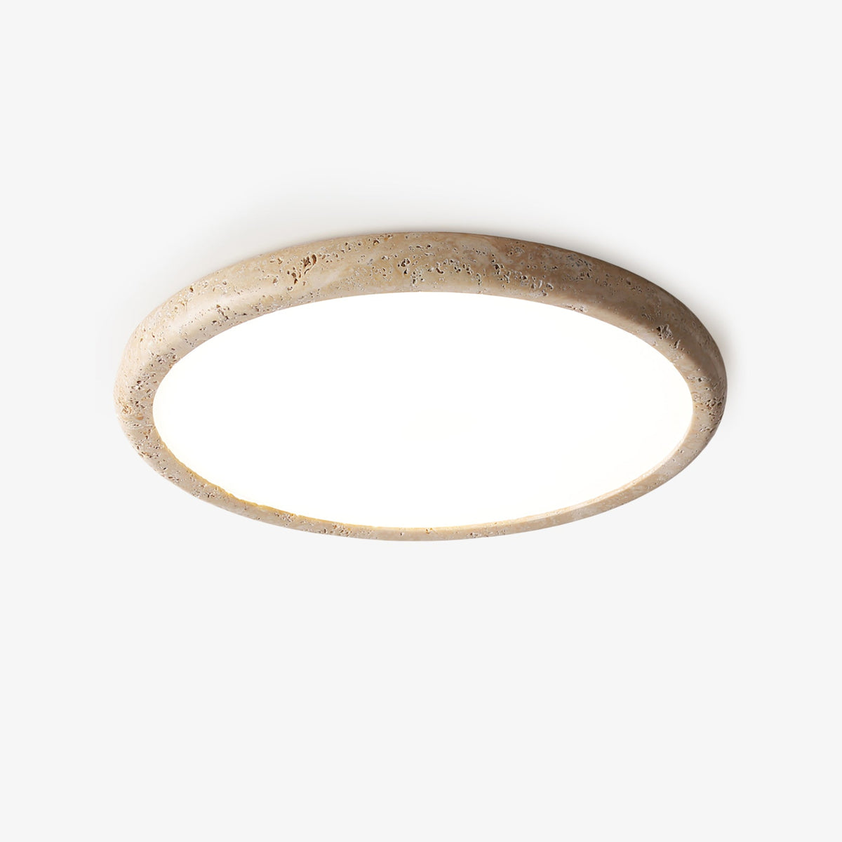 Solis Horizon Ceiling Light in Yellow Travertine | Modern Flush Mount LED