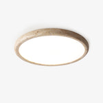 Solis Horizon Ceiling Light in Yellow Travertine | Modern Flush Mount LED