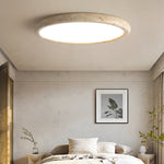 Solis Horizon Ceiling Light in Yellow Travertine | Modern Flush Mount LED