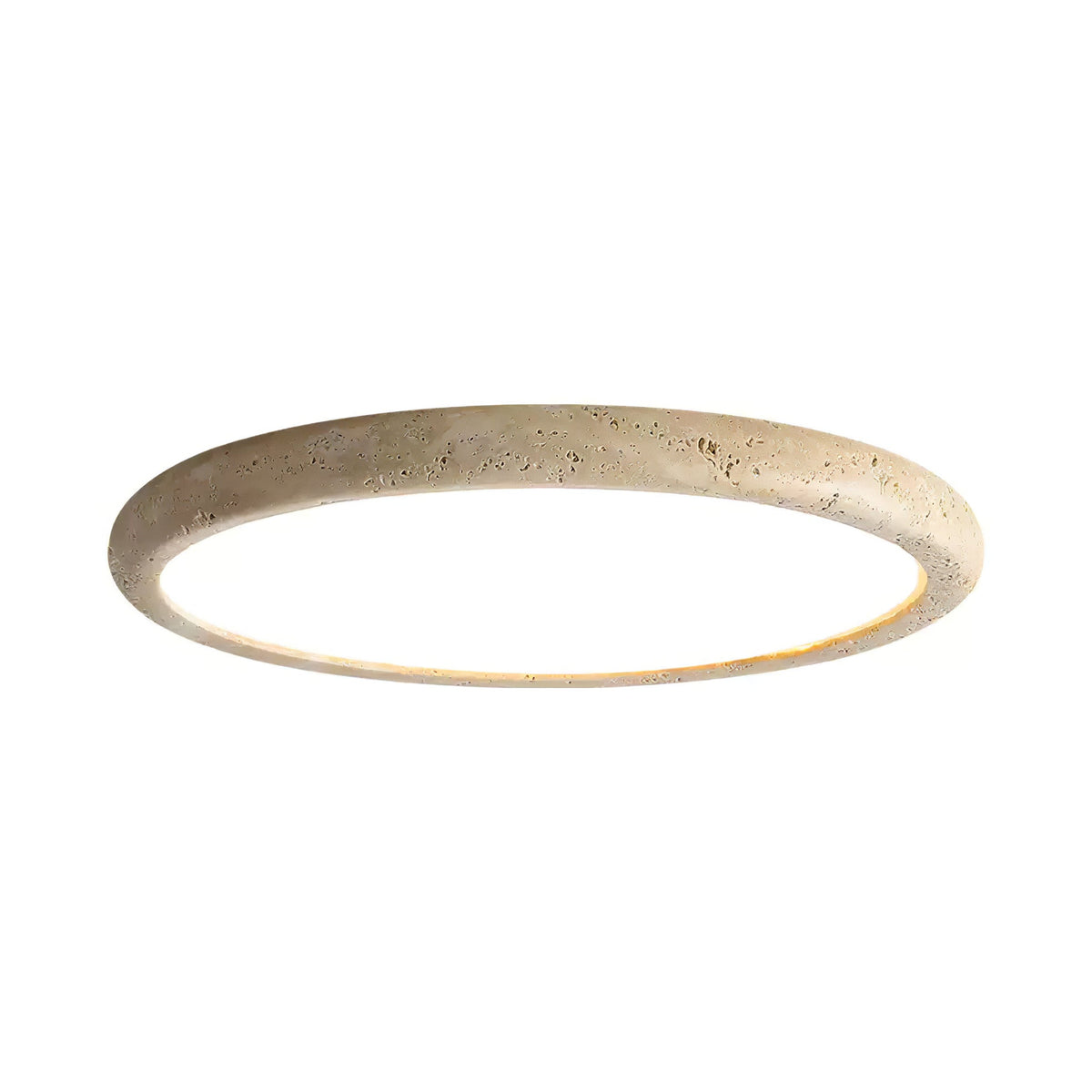 Solis Horizon Ceiling Light in Yellow Travertine | Modern Flush Mount LED