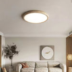 Solis Horizon Ceiling Light in Yellow Travertine | Modern Flush Mount LED