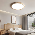 Solis Horizon Ceiling Light in Yellow Travertine | Modern Flush Mount LED
