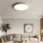 Solis Horizon Ceiling Light in Yellow Travertine | Modern Flush Mount LED