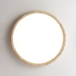 Solis Horizon Ceiling Light in Yellow Travertine | Modern Flush Mount LED