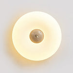 Solis Ring Ceiling Light in Natural Travertine | Modern Flush Mount LED