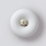 Solis Ring Ceiling Light in Natural Travertine | Modern Flush Mount LED