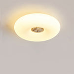 Solis Ring Ceiling Light in Natural Travertine | Modern Flush Mount LED