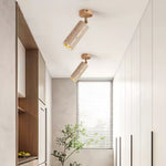 Solis Stone Spotlight in Travertine and Walnut Wood