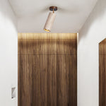 Solis Stone Spotlight in Travertine and Walnut Wood