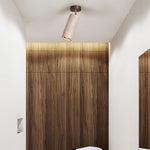 Solis Stone Spotlight in Travertine and Walnut Wood