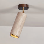 Solis Stone Spotlight in Travertine and Walnut Wood