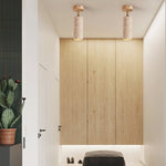Solis Stone Spotlight in Travertine and Walnut Wood