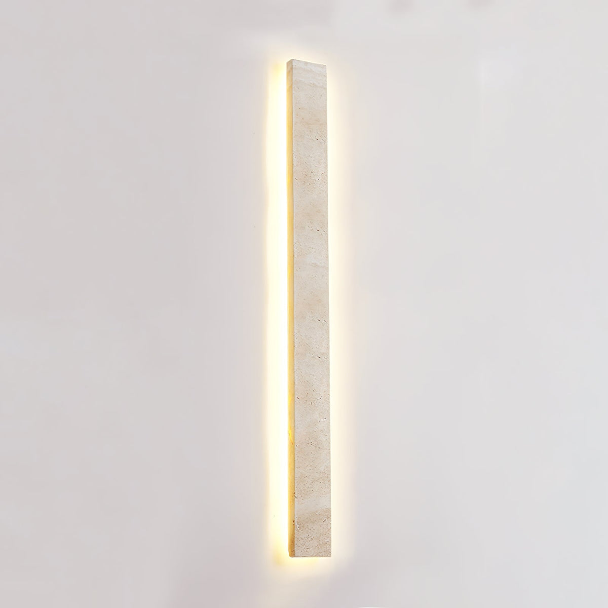Solis Stone Wall Light in Travertine – Modern LED Wall Sconce