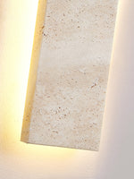 Solis Stone Wall Light in Travertine – Modern LED Wall Sconce