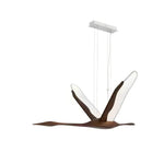 Solitude Crane Pendant Light – Modern Wood LED Chandelier