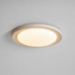 Soluna Ceiling Light in Natural Travertine – Modern Flush Mount LED