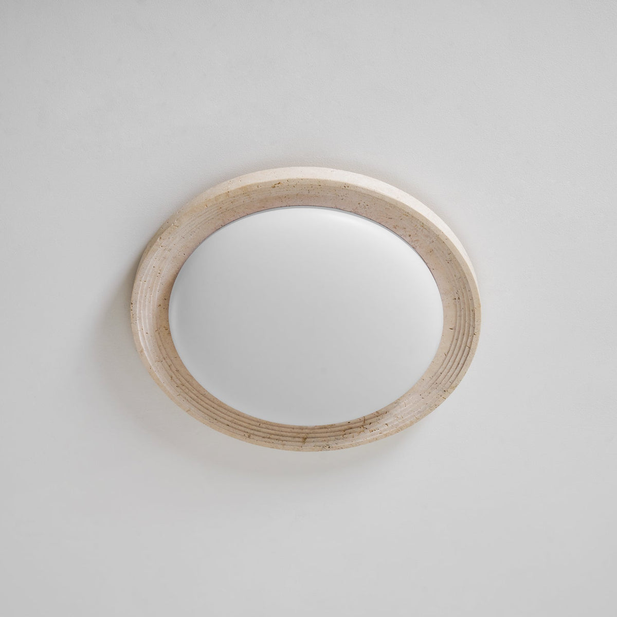 Soluna Ceiling Light in Natural Travertine – Modern Flush Mount LED