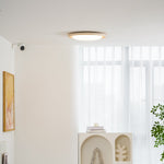Soluna Ceiling Light in Natural Travertine – Modern Flush Mount LED