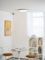 Soluna Ceiling Light in Natural Travertine – Modern Flush Mount LED