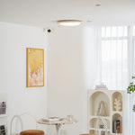 Soluna Ceiling Light in Natural Travertine – Modern Flush Mount LED