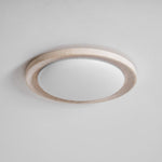 Soluna Ceiling Light in Natural Travertine – Modern Flush Mount LED