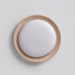 Soluna Ceiling Light in Natural Travertine – Modern Flush Mount LED