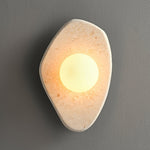 Soluna Stone Wall Sconce in Natural Marble with Warm Glow