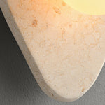 Soluna Stone Wall Sconce in Natural Marble with Warm Glow