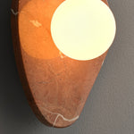 Soluna Stone Wall Sconce in Natural Marble with Warm Glow