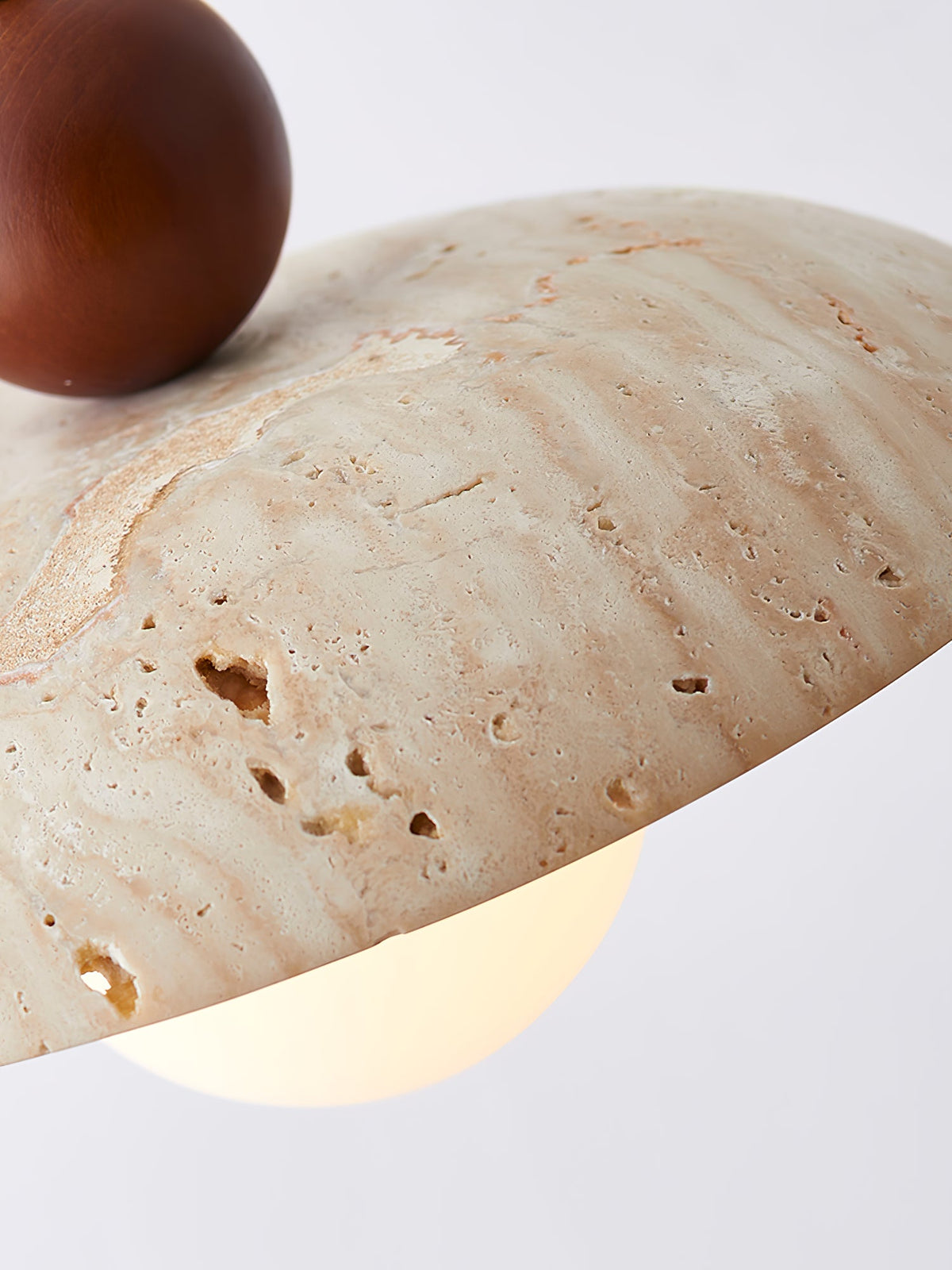 Soluna Travertine Pendant Light – Handcrafted Natural Stone Hanging Lamp