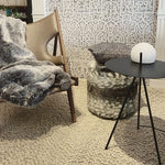 Soluna Tripod Solar Outdoor Lamp with Side Table in Silver Gray