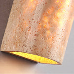 Solunar Veil Wall Sconce — Fluted Travertine LED Wall Light