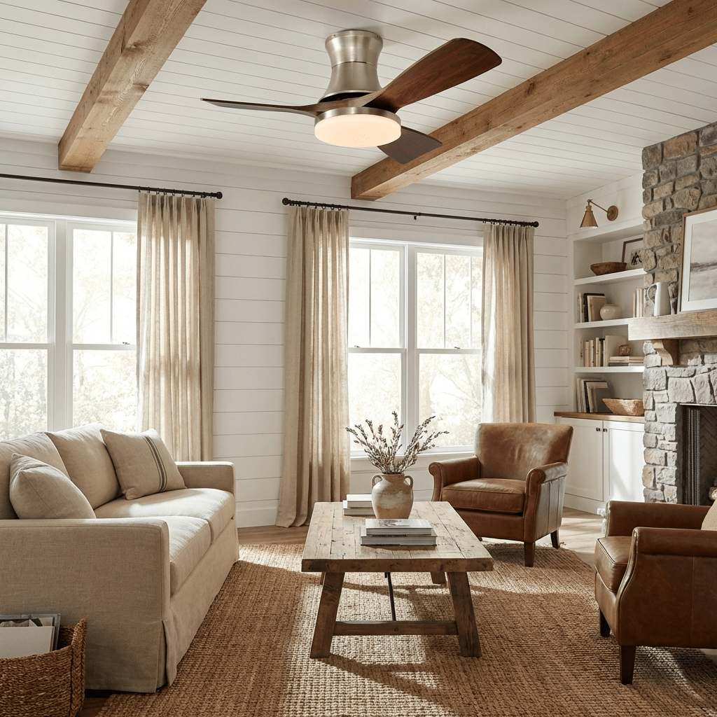 Solvane Modern Ceiling Fan Light with LED and Remote