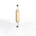 Solvane Alabaster Wall Sconce – Modern Brass LED Wall Light