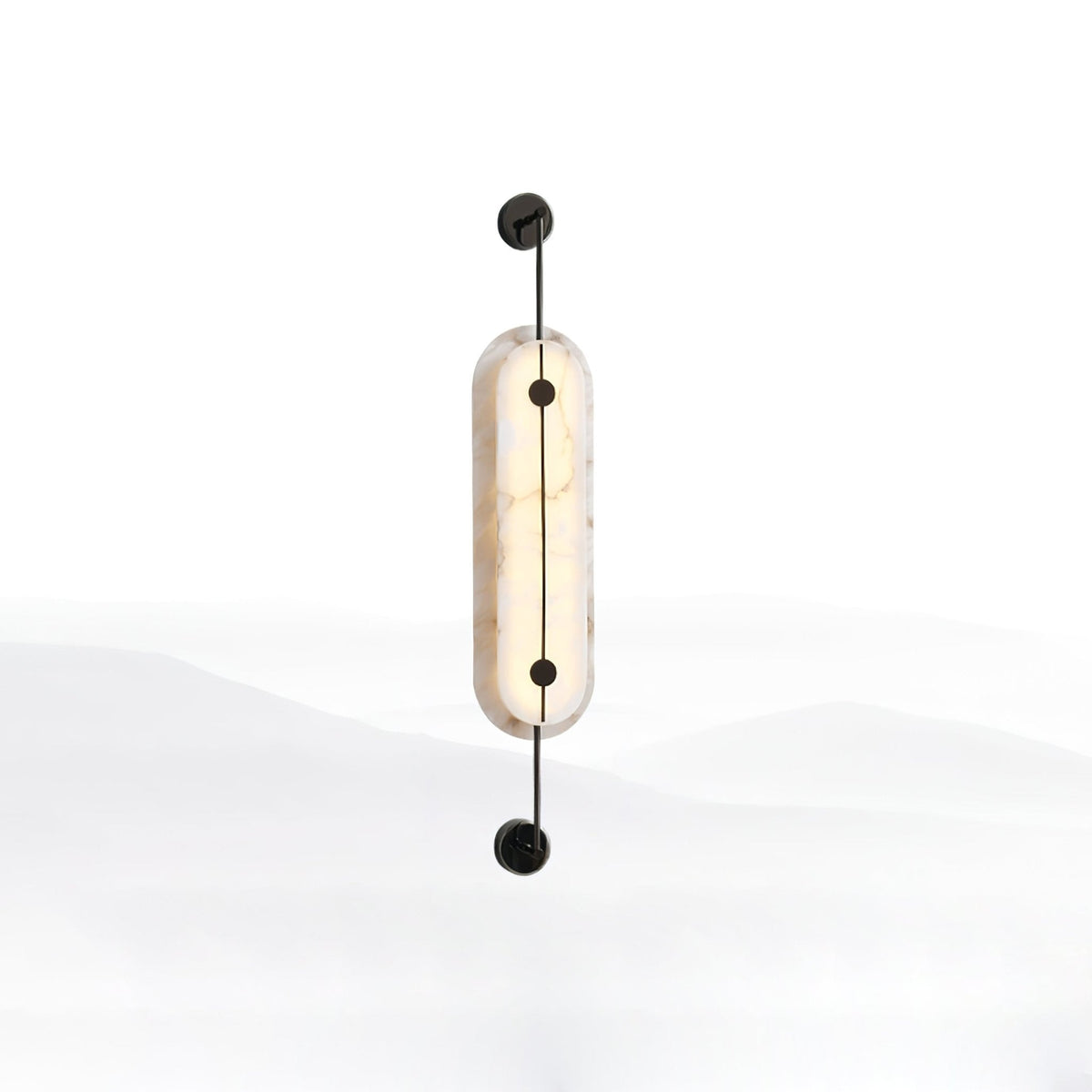 Solvane Alabaster Wall Sconce – Modern Brass LED Wall Light
