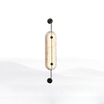 Solvane Alabaster Wall Sconce – Modern Brass LED Wall Light