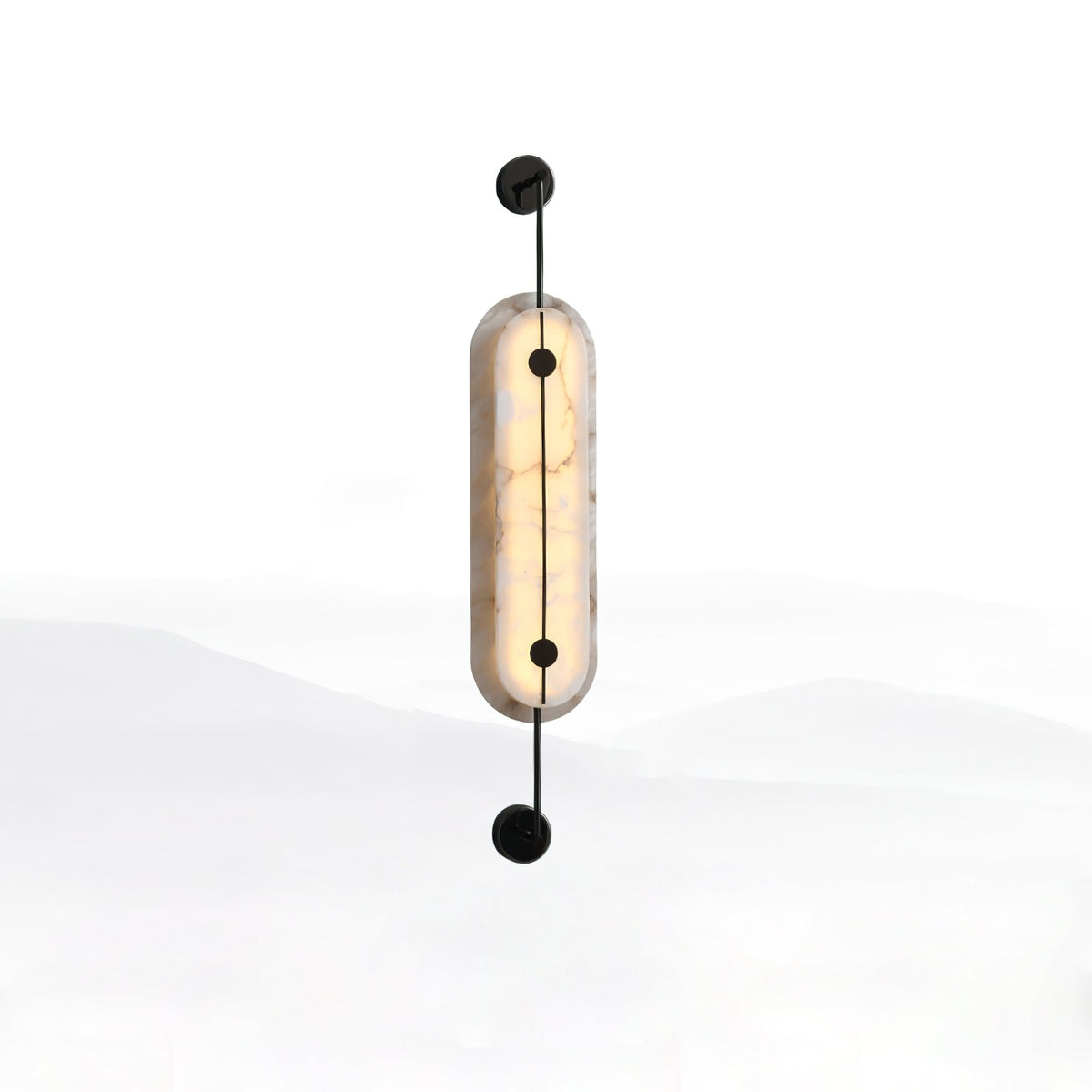 Solvane Alabaster Wall Sconce – Modern Brass LED Wall Light