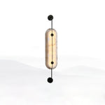 Solvane Alabaster Wall Sconce – Modern Brass LED Wall Light