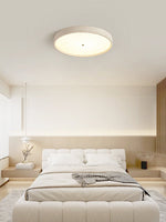 Solvara Disc Travertine Ceiling Light in Yellow Stone