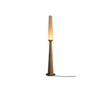 Sora Totem Floor Lamp — Sculptural Solid Wood Base with Fabric Shade