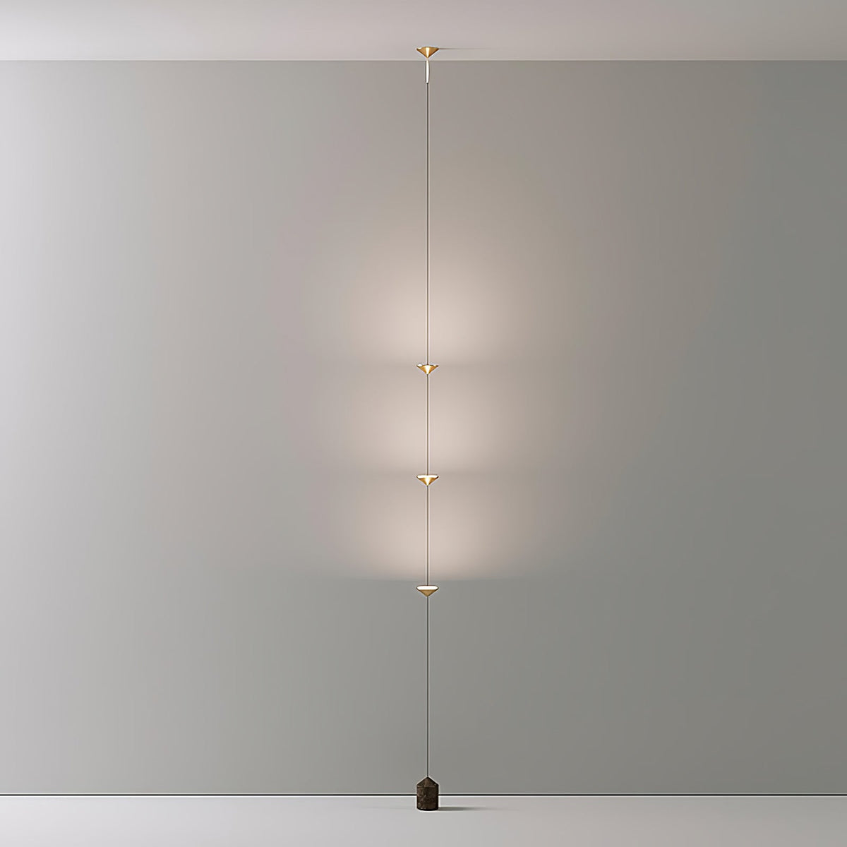 Soreluna LED Linear Pendant Light with Marble Counterweight