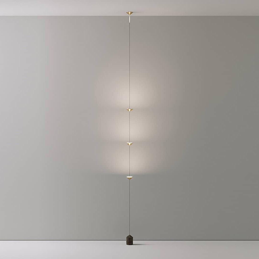 Soreluna LED Linear Pendant Light with Marble Counterweight