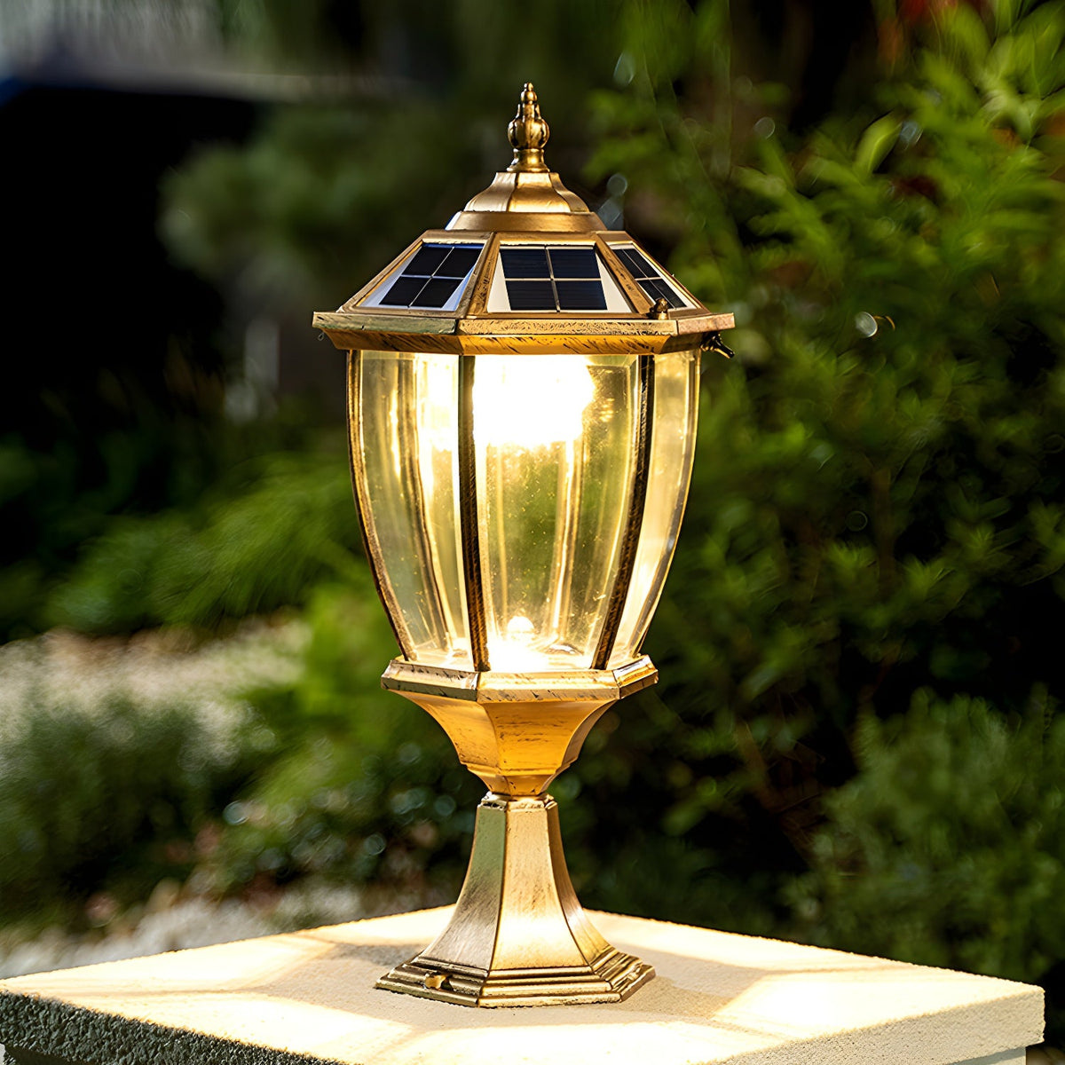 Soren Solar Lantern – Modern Outdoor Post Light in Black or Bronze