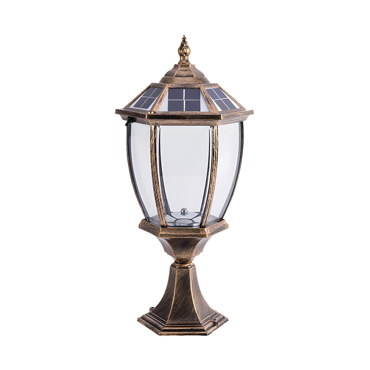 Soren Solar Lantern – Modern Outdoor Post Light in Black or Bronze